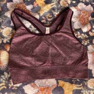 PINK Victoria's Secret Burgundy Sports Bra Intimates